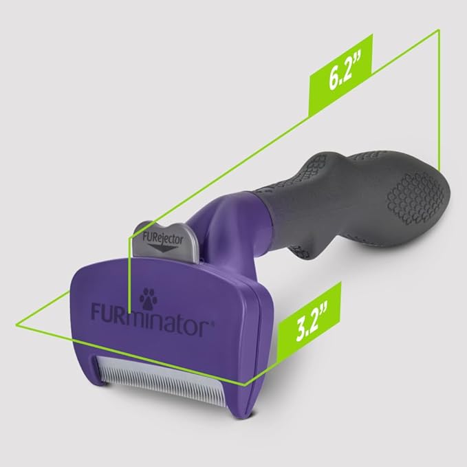 FURminator deShedding Tool For Medium/Large Cats, Short Hair, Removes Loose Hair From Shedding-PawvioPets