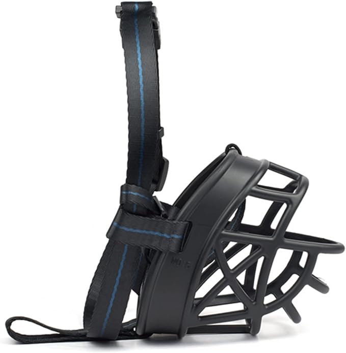 Dog Muzzle Breathable Basket Muzzles for Large and X-Large Dogs, Stop Biting, Barking and Chewing, Best for Aggressive Dogs Black Brown (Black Rubber, XL)-PawvioPets