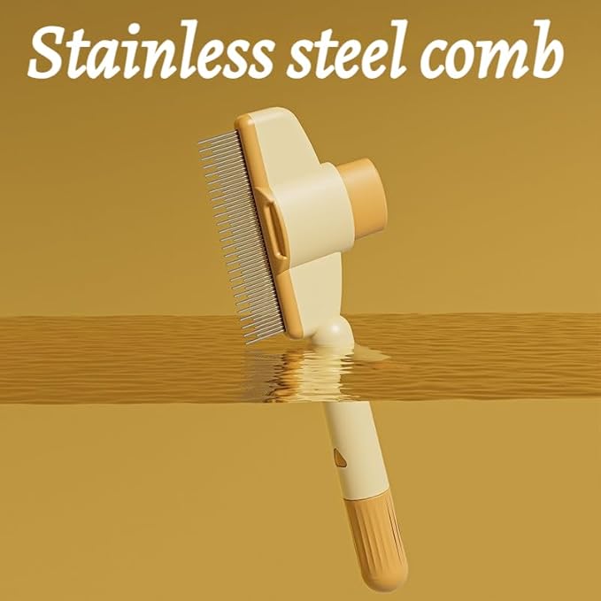 2 Pcs Brush for Cats, brush Cat Comb, Avatore brushs-Removes Fur & Relieves Pain, Upgrade Dog and Cat Hair Removal with Release Button, Multi-function Grooming Brushs for Short&Long Cats-PawvioPets