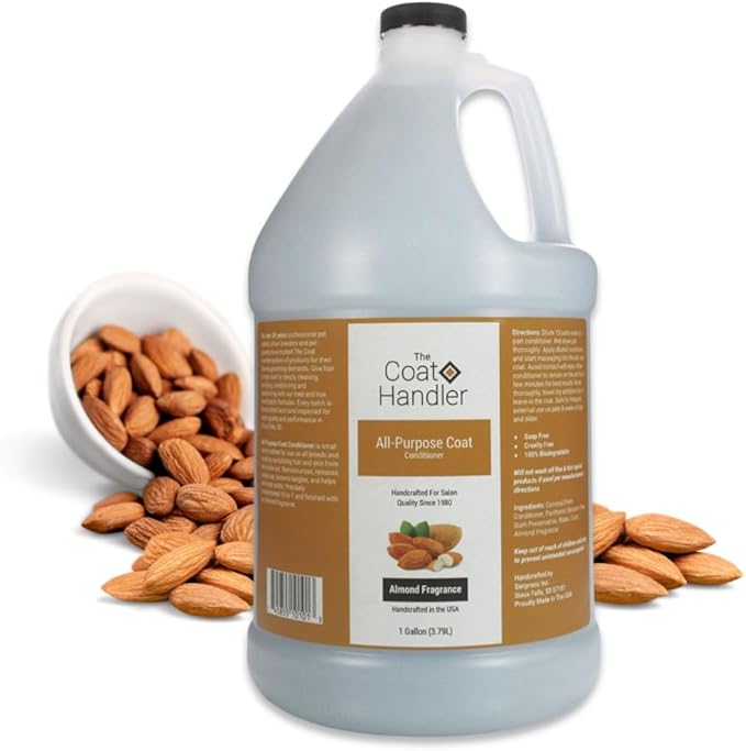 All-Purpose Coat Dog Conditioner, 1 Gallon - All Natural Ingredients, Handcrafted, Loosens Tangles and Eliminates Static, Aids in DeShedding, Professional Grade Grooming Formula-PawvioPets