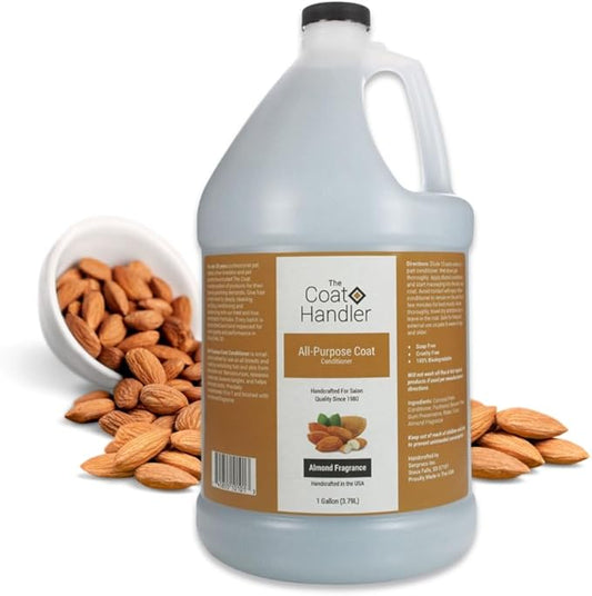 All-Purpose Coat Dog Conditioner, 1 Gallon - All Natural Ingredients, Handcrafted, Loosens Tangles and Eliminates Static, Aids in DeShedding, Professional Grade Grooming Formula-PawvioPets