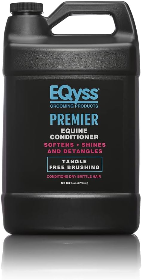 EQyss Premier Equine Conditioner - Moisturize Skin, Detangle Horse's Mane, Tail, & Coat, Add Shine, Tangle-Free Brushing, Minimize Flyaways (128 oz)-PawvioPets