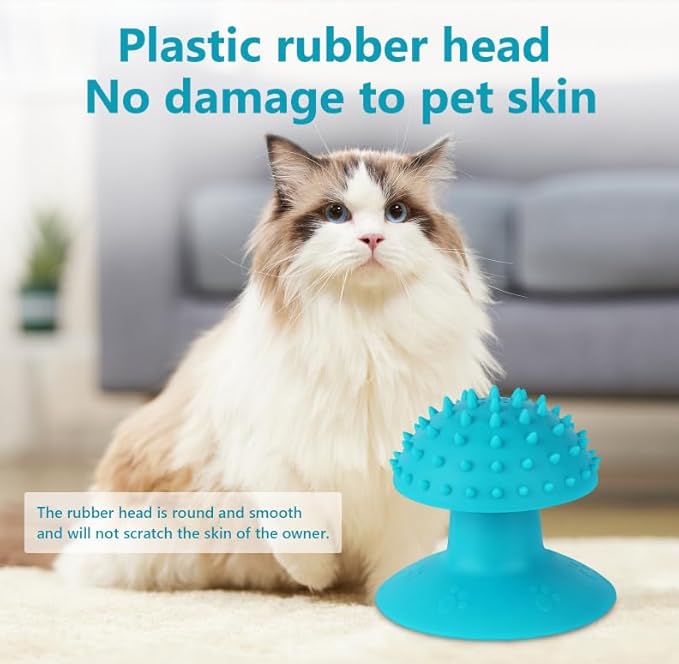 3-Pack Cat Scratcher cat self groomer for Loose Fur Removal, Catnip Massager, Massage Combs for Short & Long Fur Cats and Kittens-PawvioPets