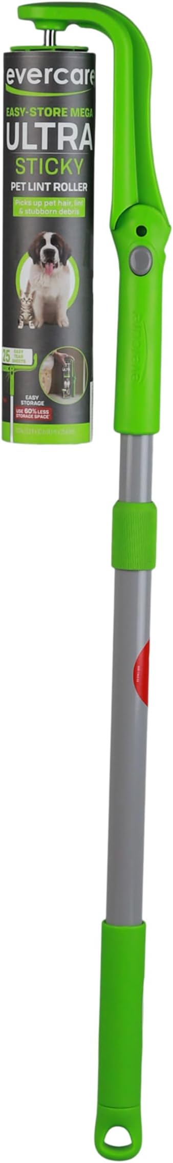Evercare Easy-Store Mega 25 Layer Extended Handle Pet Lint Roller-PawvioPets