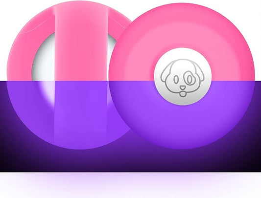 Airtag Holder for Dog Collar, Cibaabo Silicone Air Tag Case Cover Compatible with Apple Airtags for 0.8-1.2inch Cat Pet Collar Harness Loop-PawvioPets