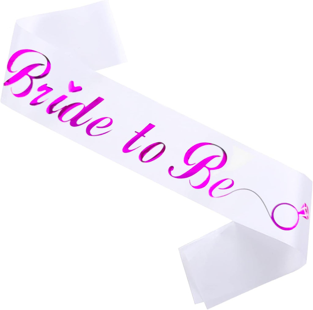 KETAOO Bride to Be Sash, Hot Pink Bachelorette Sash for Bridal Shower Favors Engagement or Wedding Party Accessories Hen Night Gifts