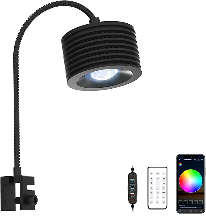 Full Spectrum Aquarium Light, Adjustable Saltwater Super Bright Fish Tank Light for Reef, Coral, Planted Nano Saltwater Aquarium Tank (A-20 Saltwater 16W)-PawvioPets