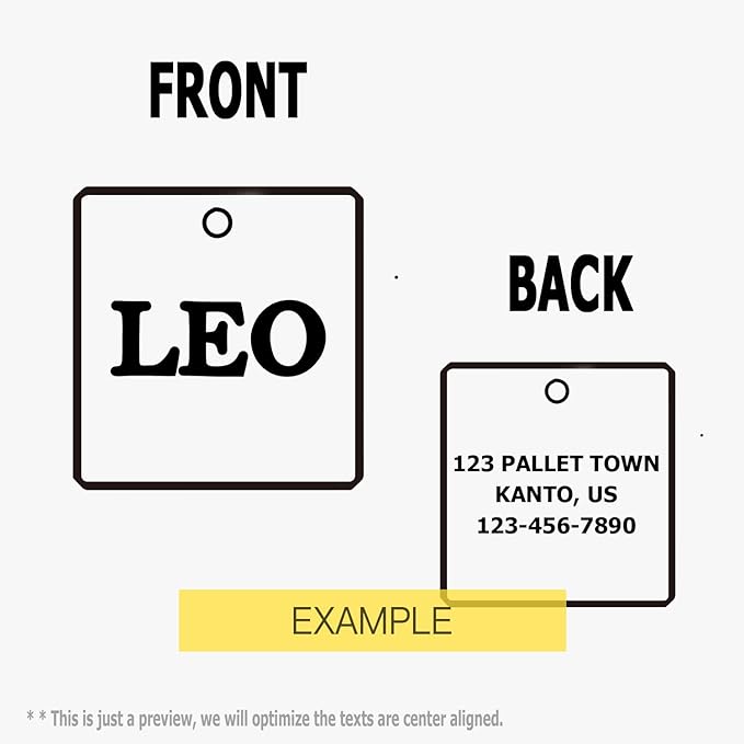 316 Surgical Grade Stainless Steel Personalized Dog & Cat ID Tags - Made with Three Thousand Love for Our Fur-Baby - Original Funny Shapes Heart, Engraved Name or Text for Pet Collar Accessories-PawvioPets