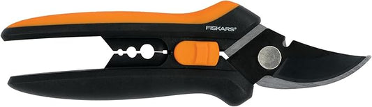 Fiskars Floral Pruning Shears - Plant Cutting Scissors/Garden Clippers For Deadheading and Working with Flowers - Black/Orange-PawvioPets