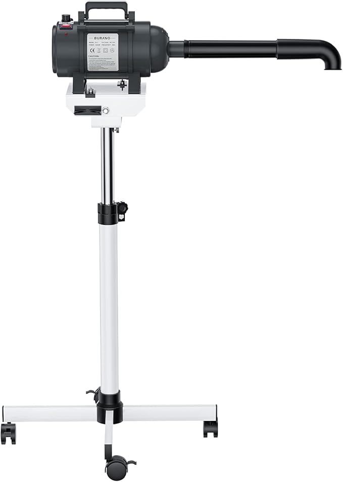 Burano High Velocity Dog Pet Stand Grooming Dog Dryer with 4.3HP Variable Dog Blow Dryer, Fluffy Dry-PawvioPets