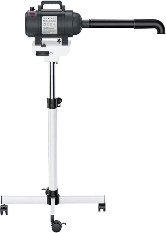 Burano High Velocity Dog Pet Stand Grooming Dog Dryer with 4.3HP Variable Dog Blow Dryer, Fluffy Dry-PawvioPets