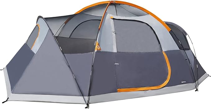 Amazon Basics Camping Tent, 3-Season Dome Design with Rainfly-PawvioPets