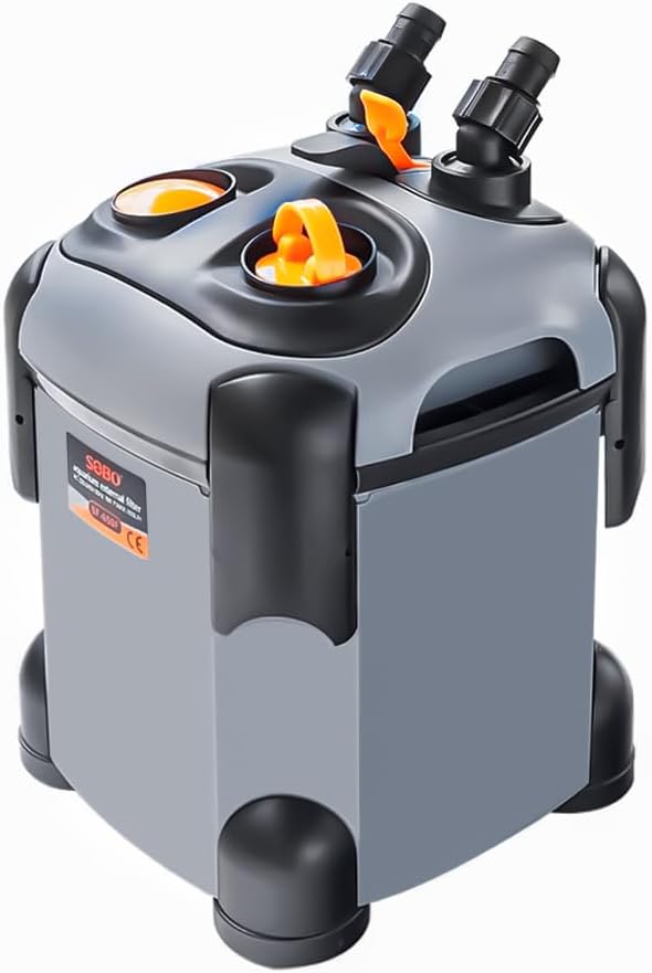 Aquarium Canister Filter with 3 Media Trays Spray Bar External Canister Filter for Large Fish Tank and Aquariums, 650F - 171GPH-PawvioPets