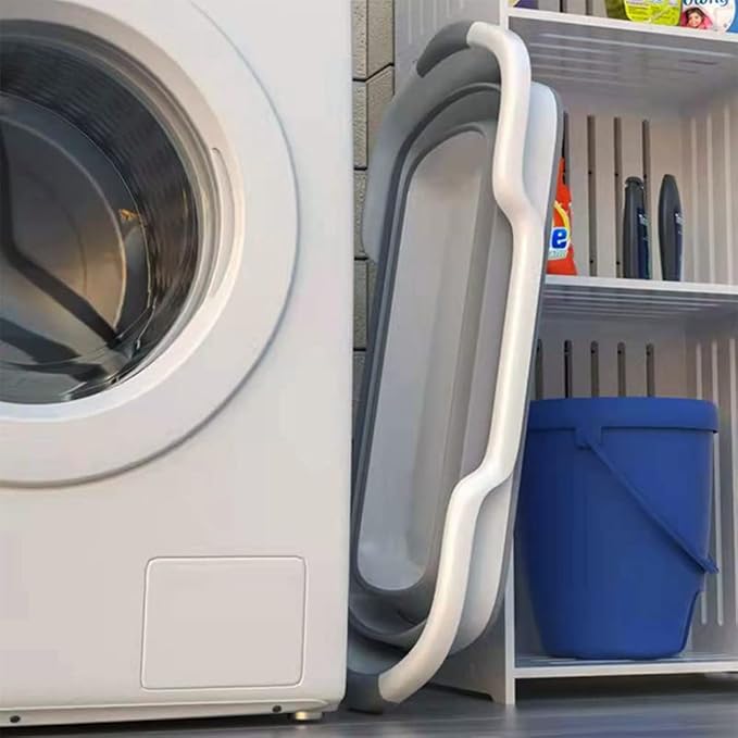 7.1 Gal/27L Multipurpose Collapsible Pet Bathtub Upgraded with Drainage Hole and Pet Hair Collector for Bathing/Shower, Portable Laundry Basket-Foldable Bathing Tub-Storage Organizer.-PawvioPets