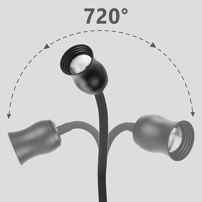 Aquarium Light Focus Light for Open Fish Tank Indoor LED Light Big Clip Lamp Adjustable Focus (White-Blue)-PawvioPets