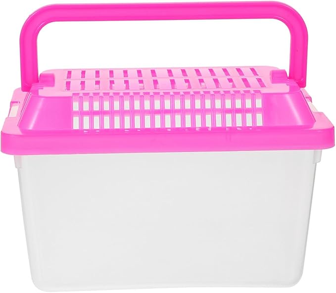 FRCOLOR 2pcs plastic turtle fish tank acrylic reptile cage tortoise habitat Pet Fish Tank Reptile Feeding Tank aquatic turtle tanks and aquariums eamon living habitat mini breeding box-PawvioPets