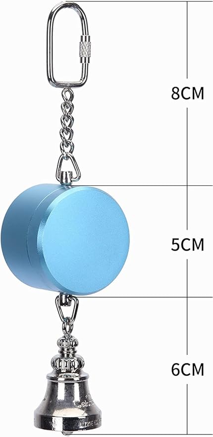 Colorday Bird Toys Parrot Talking Coach & Interactive Voice Bell for Parakeet, African Grey, Amazon Parrots, Quaker, Cockatiel, Conure (Blue)-PawvioPets