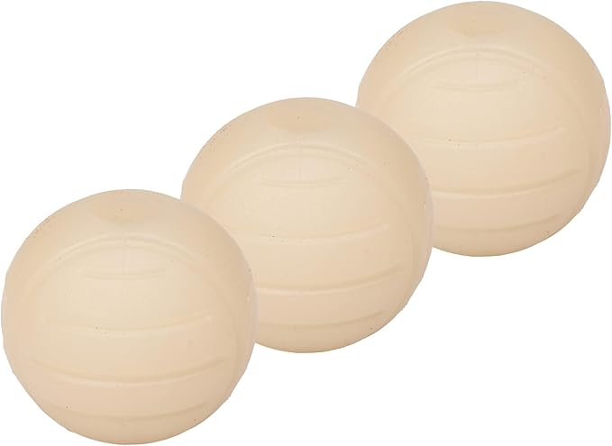 Amazon Basics Dog Toys, Interactive Glow Rubber Balls, (Pack of 3), 2.5 inch, Beige-PawvioPets