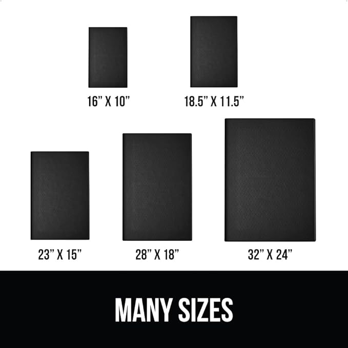 GORILLA GRIP 100% Waterproof Raised Edge BPA Free Silicone Pet Feeding Mat, Dog Cat Food Mats Contain Spills Protects Floors, Placemats for Cats and Dogs Water Bowl, Pets Accessories 16x10, Black-PawvioPets