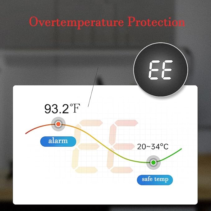 Carefree Fish 100/200/300/500/800W Paladin Aquarium Heater PTC Ceramics Heating Rod Digital LED Intelligent Leaving Water Automatically Stop Heating System for Freshwater and Saltwater No Cooking Fish-PawvioPets