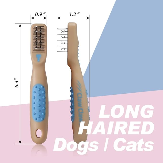 Dog and Cat Grooming Dematting Comb - Knot Remover for Long-Haired and Short-Haired Pets, Ideal for Cats, Dogs, and Rabbits - Durable and Ergonomic Design-PawvioPets