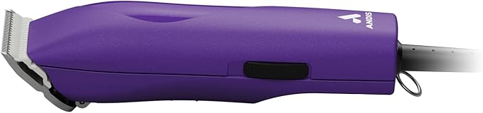Andis 24820 EasyClip Professional-Animal 7-Piece Detachable Ceramic Blade Clipper Kit, Frustration Free Packaging, Corded Electric, Purple-PawvioPets