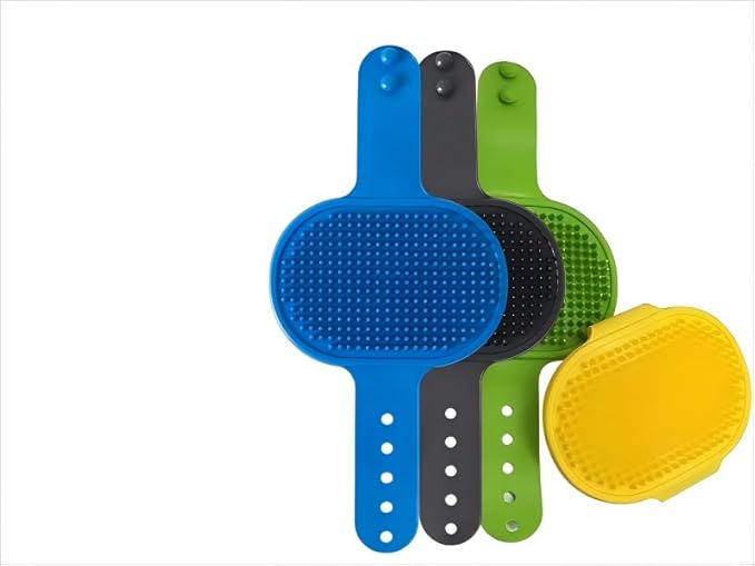 4PCS Cat Self-Groomer, Indoor Cat Brush, Adjustable Silicone Self-Cleaning Massage Tool for Dogs and Cats Scrubbing, Bathing, Massage, Hair Cleaning-PawvioPets