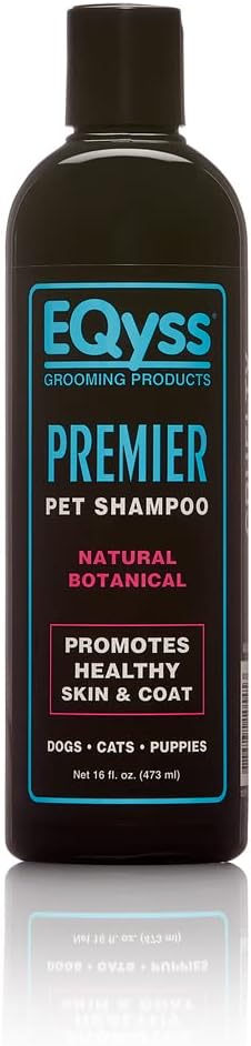EQyss Premier Pet Shampoo - Cleanses & Moisturizes Coat, Adds Volume, Intensifies Colors, Residue-free Finish - For All Dogs, Cats, Puppies (16 oz)-PawvioPets