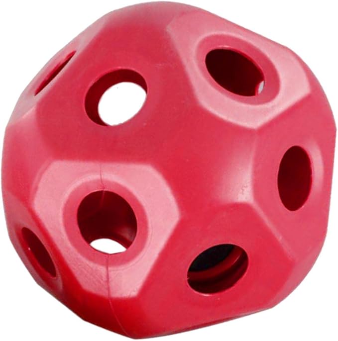 Cute 15.7" Horse Treat Ball, Carrot Feeding Toy Ball Multifunctional Hanging Treat Snack Ball for Horse Stable Stall Paddock Rest, Red-PawvioPets