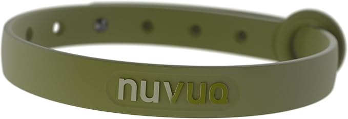 Breakaway Cat Collar - Soft, Comfortable, and Lightweight Safety Buckle Collar with Name Tag Ring for Outdoor Cats and Sensitive Skin Kittens by Nuvuq (6 ⅞" to 10 ¼", Green)-PawvioPets