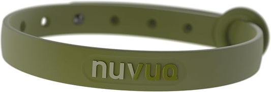 Breakaway Cat Collar - Soft, Comfortable, and Lightweight Safety Buckle Collar with Name Tag Ring for Outdoor Cats and Sensitive Skin Kittens by Nuvuq (6 ⅞" to 10 ¼", Green)-PawvioPets