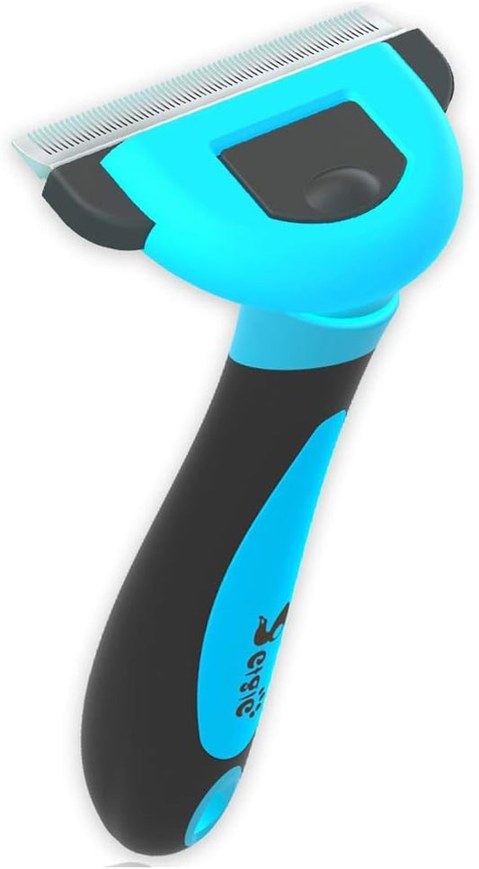 Cat Brush & Cat Comb for Shedding, 2.5inch Blue - Hair Brush for Long Hair and Short Hair, Pet Grooming Tool for Small to Medium Dogs and Cats, Detangle, Eco Friendly, Weekly Grooming-PawvioPets