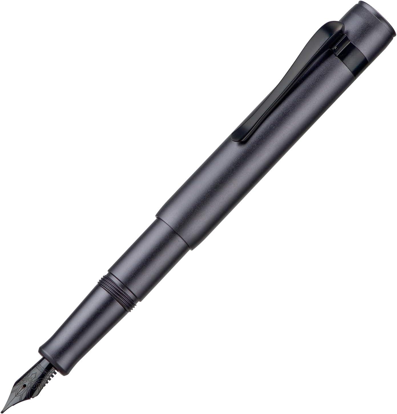 Hongdian M2 Black Forest Mini Fountain Pen, Fine Soft Nib & Sleek Shape Aluminium Short Pocket Travel Pen (Space Gray)
