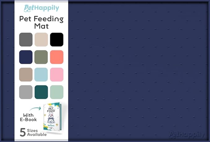 Dog Food Mat - 28x18” Large Silicone Stove Top Protector, Silicone Pet Feeding Mat, Raised Edges Dog Mat for Food and Water Prevent Spill, Waterproof Cat Placemats Protect Floors, Easy Clean Bowl-PawvioPets