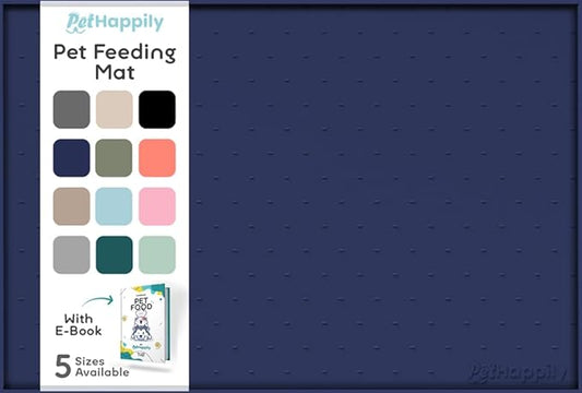 Dog Food Mat - 28x18” Large Silicone Stove Top Protector, Silicone Pet Feeding Mat, Raised Edges Dog Mat for Food and Water Prevent Spill, Waterproof Cat Placemats Protect Floors, Easy Clean Bowl-PawvioPets