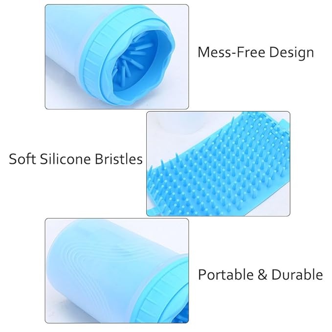 Dog Paw Cleaner Cup - Silicone Bristle Pet Paw Washer for Small, Medium, and Large Dogs & Cats | Easy-to-Use, Mess-Free Paw Cleaning Tool for Muddy Paws-PawvioPets