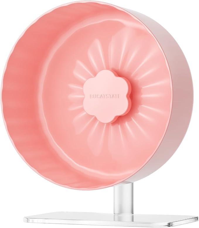 BUCATSTATE Hamster Exercise Wheel 10.2", Upgraded Super-Silent Spinner Hamster Running Wheels with Adjustable Base & Rust-roof Bearing for Dwarf Syrian Hamster Gerbils Rats-PawvioPets