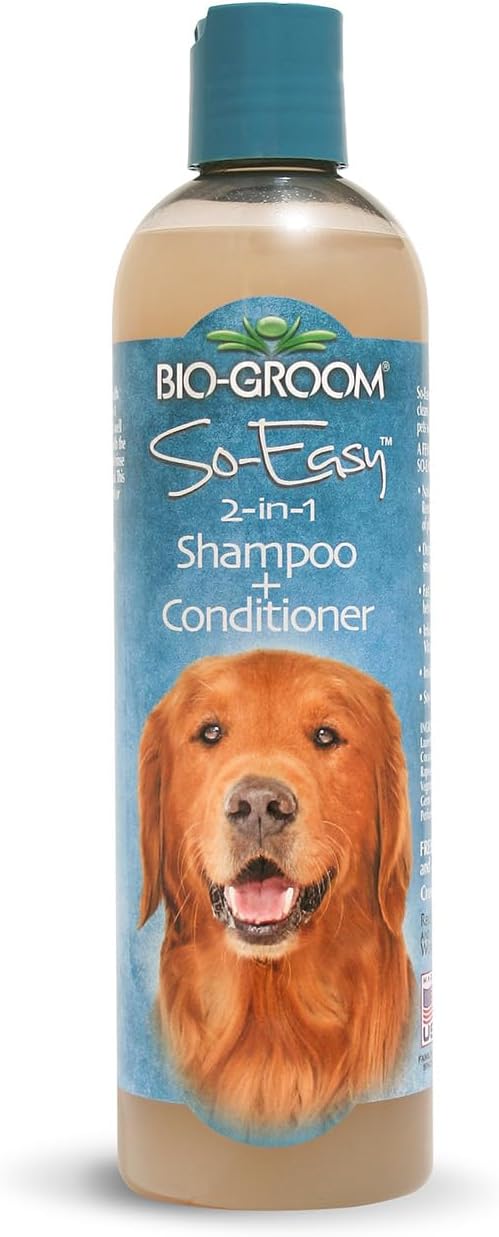 Bio-groom So Easy 2 in 1 Shampoo & Conditioner - Dog & Puppy Shampoo and Conditioner, Detangling Dog Wash for Grooming, Soap Free, 12:1 Concentration - Tropical Fruit Scent, 12 fl oz-PawvioPets