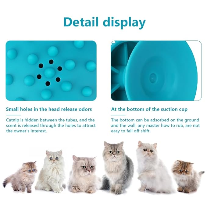 3-Pack Cat Scratcher cat self groomer for Loose Fur Removal, Catnip Massager, Massage Combs for Short & Long Fur Cats and Kittens-PawvioPets