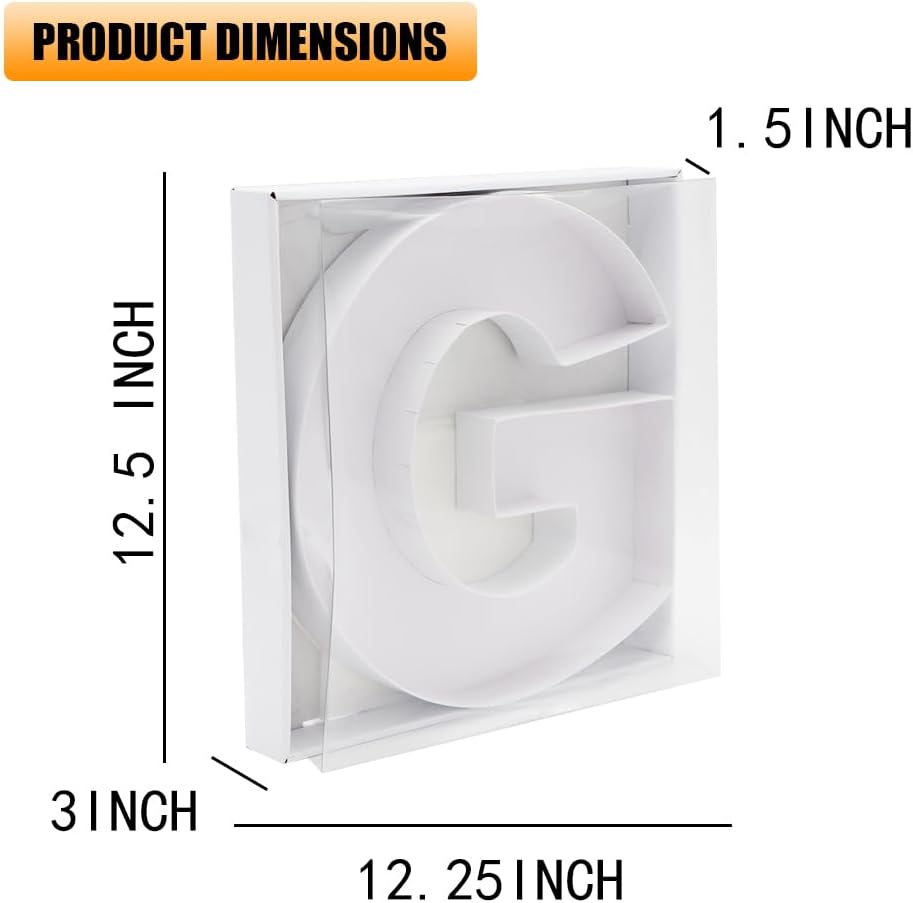 12" Fillable Cardboard Letter Charcuterie Gift Cupcake Box With Cover Sweets Packaging (G)