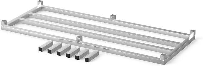 24 in X 60 in. Aquarium Stand | Industrial Style Aluminum Fish Tank Base with Open Frame Design-PawvioPets