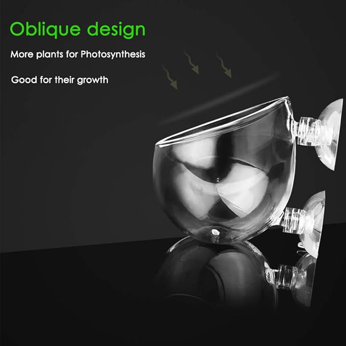 capetsma Aquarium Plant Pot, Glass Fish Tank Plants Holder Aquarium Planter, Aquarium Decoration Plants Cup with 2 Suction Cups for Fish Tank Aquarium Decor Ornament - 1 Pack…-PawvioPets