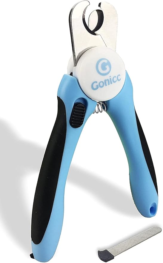gonicc Dog & Cat Pets Nail Clippers and Trimmers - with Safety Guard to Avoid Overcutting, Free Nail File, Razor Sharp Blade - Professional Grooming Tool for Pets-PawvioPets