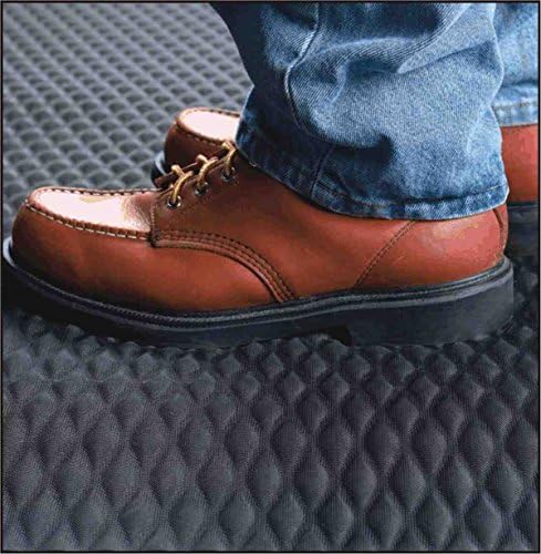 American Floor Mats Hog Heaven Premium 7/8" Black & Black Border 2' x 3' Nitrile Backed Anti-Fatigue Comfort Mat-PawvioPets