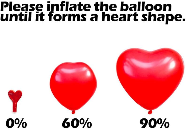 AFTERLOON® Biodegradable Balloons 100 pcs Pink 10 Inch Heart Shaped, Thickened Extra Strong Natural Latex Helium Float, Proposal Marriage Love Baby Shower Gender Reveal Wedding Bridal Corazones