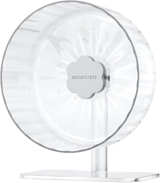 BUCATSTATE Hamster Exercise Wheel 8.2", Upgraded Super-Silent Spinner Hamster Running Wheels with Adjustable Base & Rust-roof Bearing for Dwarf Syrian Hamster Gerbils Rats-PawvioPets