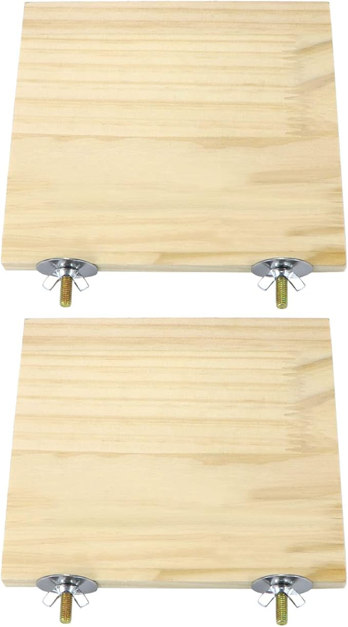 2pcs Bird Perch platform flat Stand Beak Paw Grinding wood for Parrot Parakeet Cockatiel Lovebird Conure Finch Budgie-PawvioPets