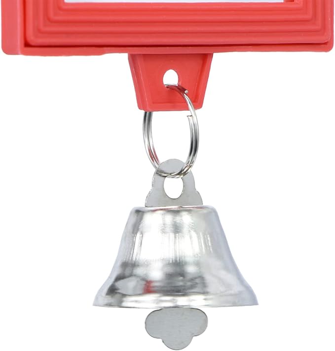 4 PCS Bird Mirror with Bell Parrot Hanging Interactive Playing Toy for Cockatiel Parakeets Canaries Budgie Cage Accessories-PawvioPets