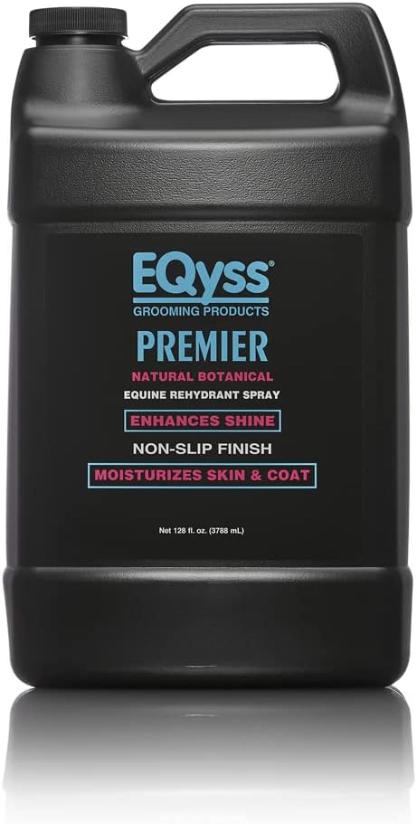 EQyss Premier Equine Rehydrant Spray - Moisturize Horse's Skin & Coat, Add Shine, Detangle, Repel Dirt & Dust - No Silicone, Non-slip Finish (128 oz)-PawvioPets