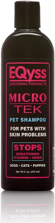 EQyss Micro-Tek Pet Shampoo (16 Ounce) - Stops Scratching, Itching, Biting, or Licking Hot Spots-PawvioPets